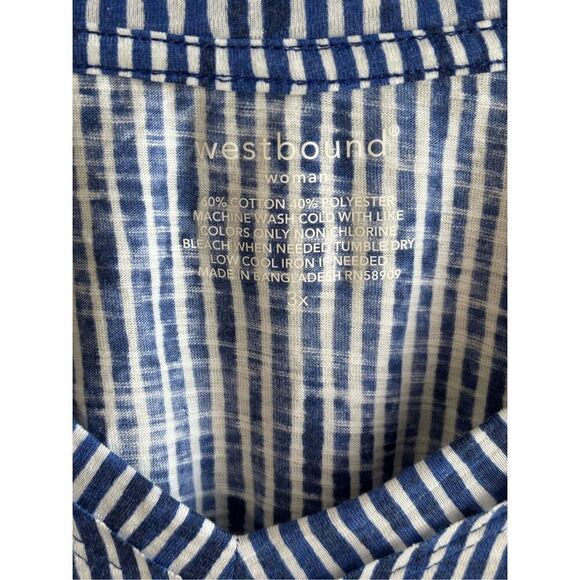 ❤️NWT Westbound Women’s Stripe V-Neck Top - Picture 3 of 5